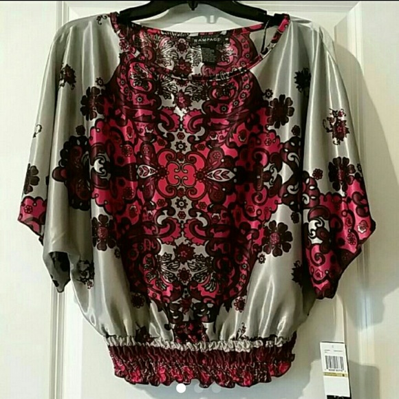 Printed silky blouse