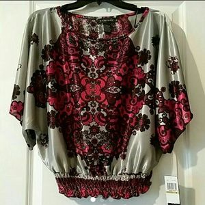 Printed silky blouse