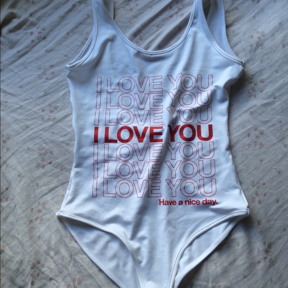 'I LOVE YOU' bodysuit