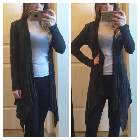 Timing Sweaters - 🎀Faux Leather Shoulder Cadigan🎀