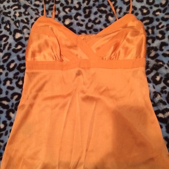 Bebe silk tangerine blouse. Size M
