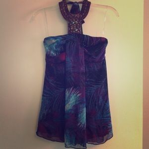 Fun, Embellished Halter - Sz. Small Maurices