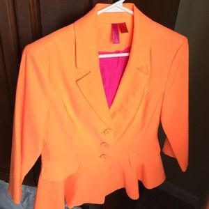 Neon Orange Blazer - Worn once