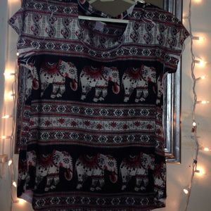 Elephant print shirt