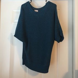 Metallic sweater tunic