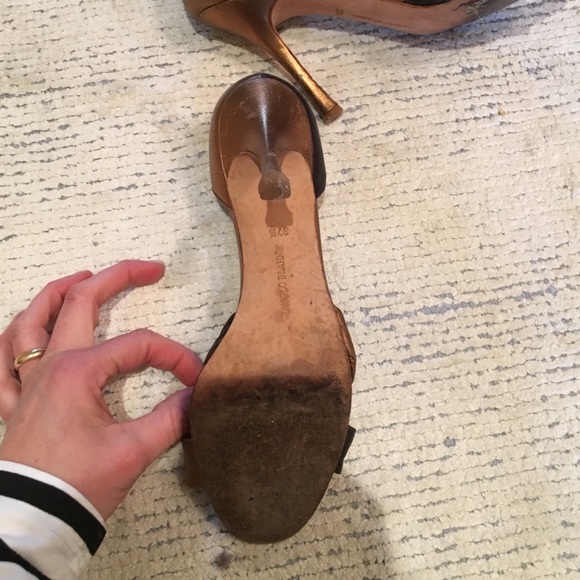 Manolo Blahnik cooper and black Heel Sandals - Picture 4 of 4