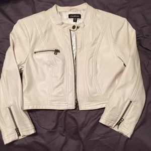 Cropped Bebe leather jacket