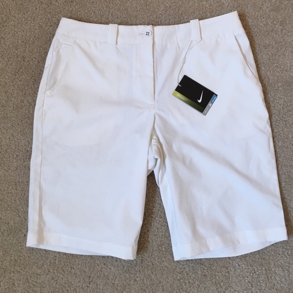 White Nike golf shorts
