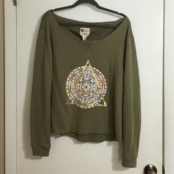 Army green sweater