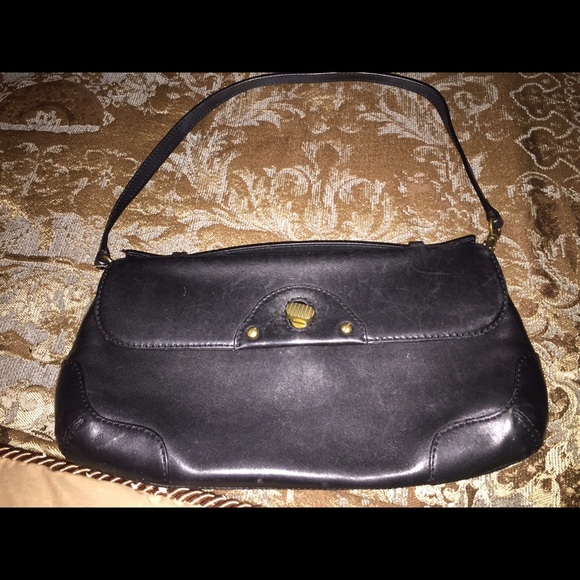 Cole Haan Black Leather Clutch Shoulder Purse
