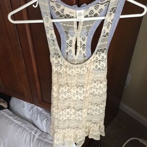 Cream Lace Top by Daytrip - Medium