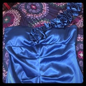 Blue silk Blondie Nites dress