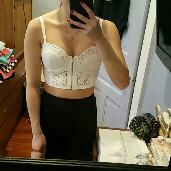 White gold crop top