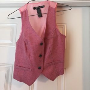 Pink tweed vest