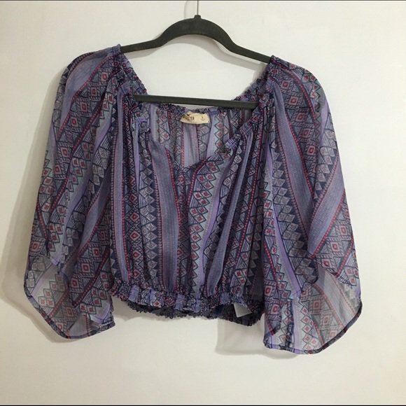 Sheer boho crop top