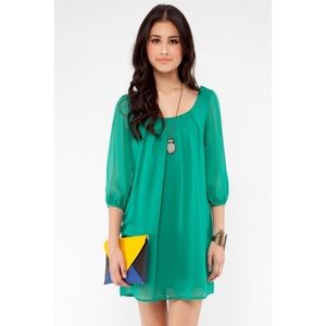 Tobi green shift dress size small