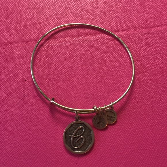 Alex & Ani silver "C" bracelet