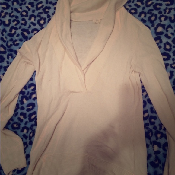 White j.crew wool/nylon sweater
