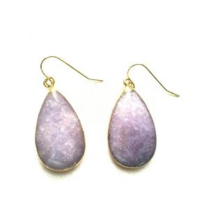 Purple and gold earrings