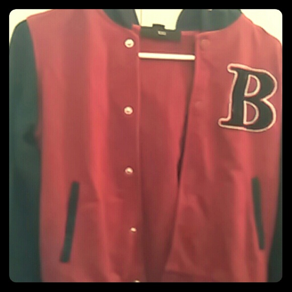 Dark Blue and Red with Letter B