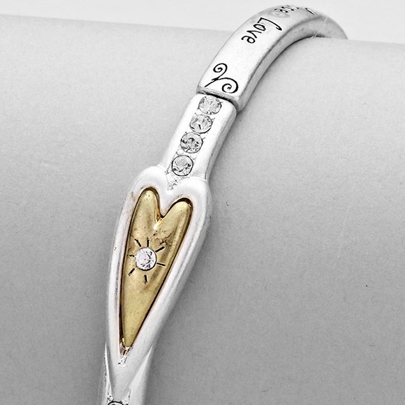 LAST 1 -BEAUTIFUL FAITH HOPE LOVE HEART BRACELET ✨ - Picture 2 of 4