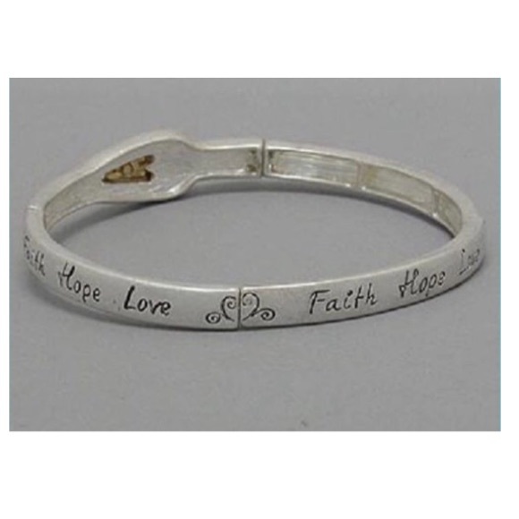 LAST 1 -BEAUTIFUL FAITH HOPE LOVE HEART BRACELET ✨ - Picture 3 of 4