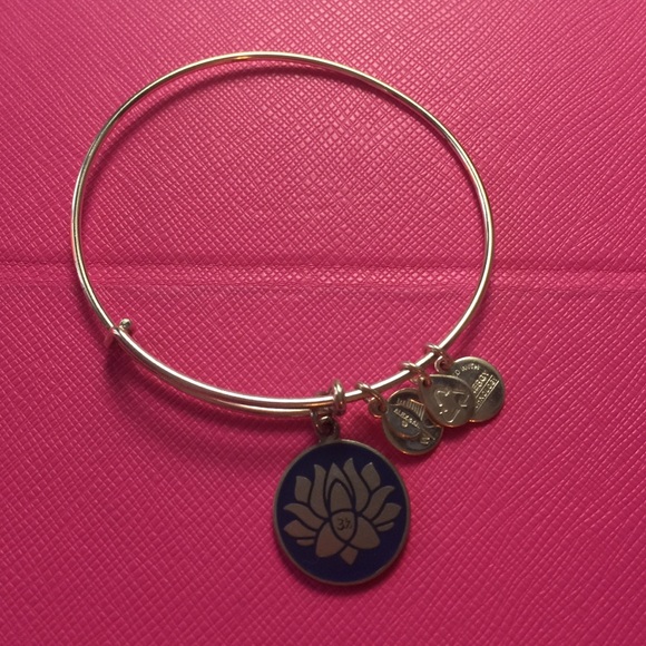 Alex & Ani Lotus bracelet.  Silver