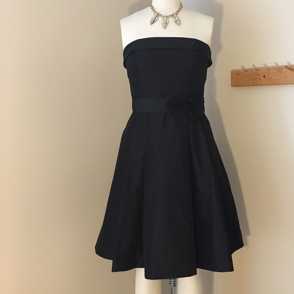 White House | Black Market Black Strapless Dress - Picture 1 of 4