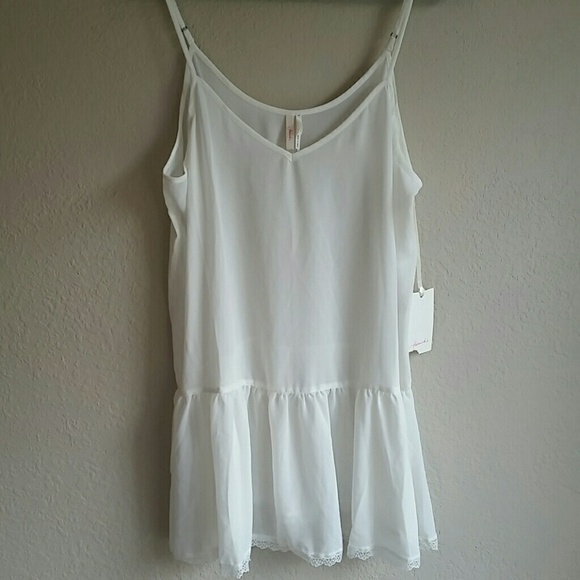 ❌SOLD NWT Frenchi Chiffon Slip Tank