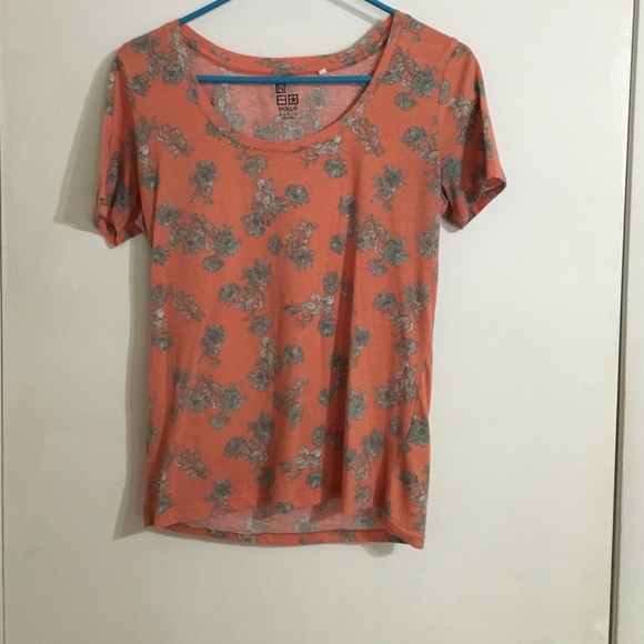 Orange floral t-shirt
