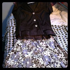 Button Down Blouse with flower skirt