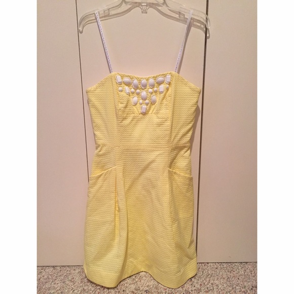 Lilly Pulitzer Yellow Embroidered Blossom Dress