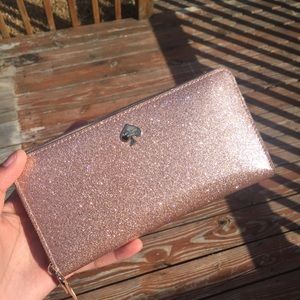 RARE Kate Spade Lacey Glitter Bug Rose Gold