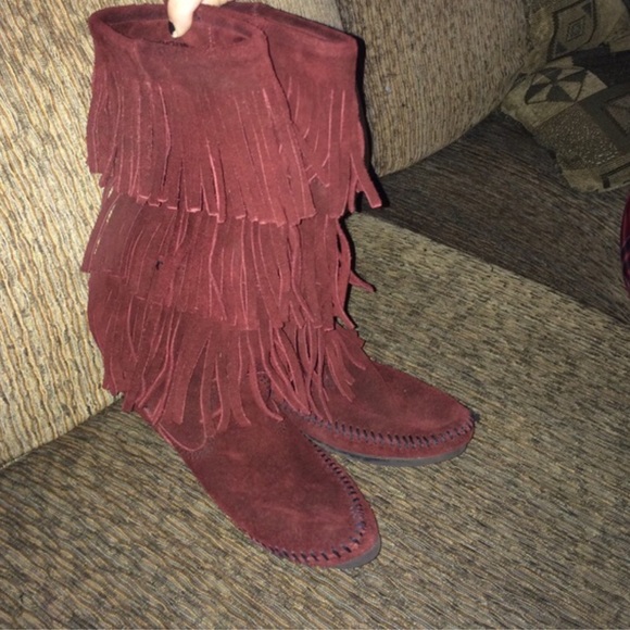 Minnetonka Suede Moccasin Boots