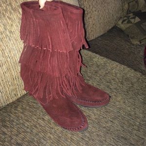 Minnetonka Suede Moccasin Boots