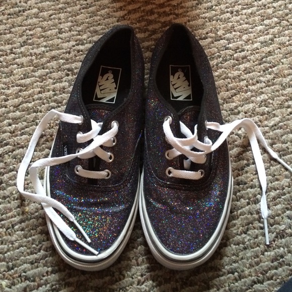 metallic rainbow vans