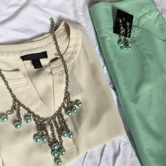 SAKS FIFTH AVE earrings and fringe necklace $80.00 - Picture 5 of 6