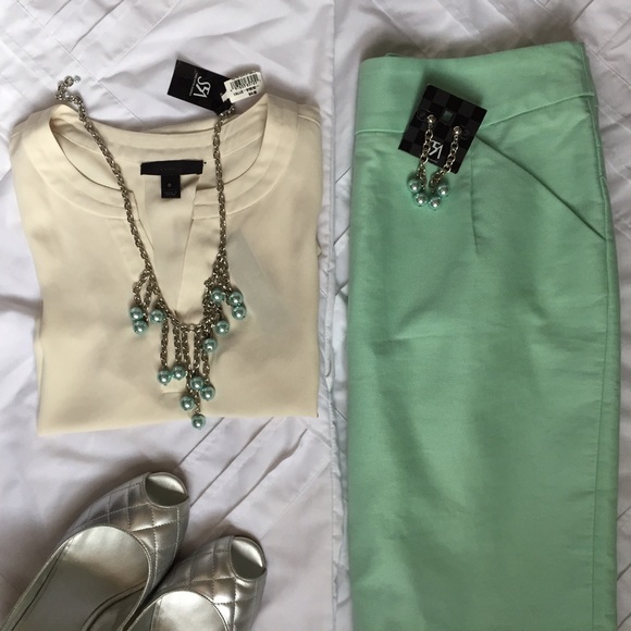 SAKS FIFTH AVE earrings and fringe necklace $80.00 - Picture 3 of 6