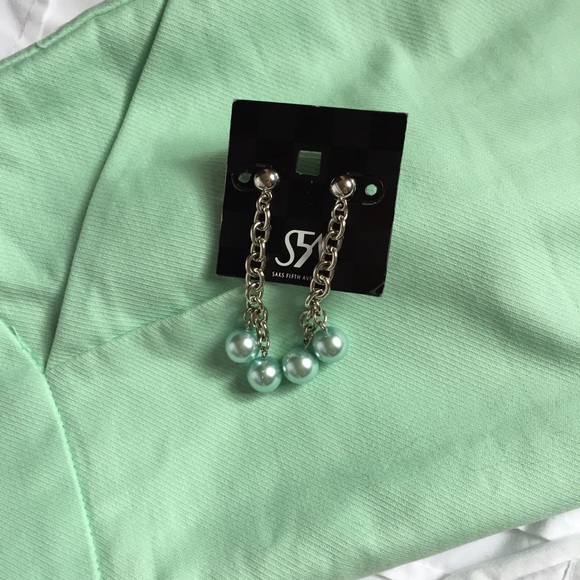 SAKS FIFTH AVE earrings and fringe necklace $80.00 - Picture 6 of 6