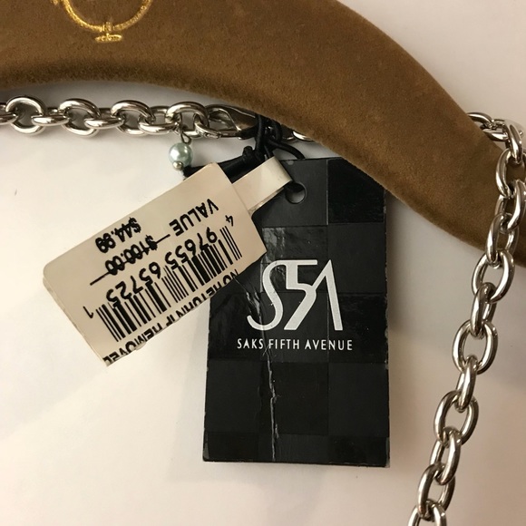 SAKS FIFTH AVE earrings and fringe necklace $80.00 - Picture 4 of 6