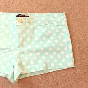 Forever 21 Light Blue Polka Dot Shorts