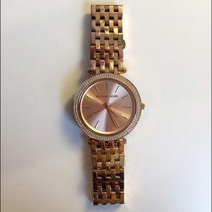 Michael Kors rose gold diamond watch