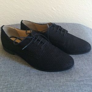 H&M genuine leather textured Oxford shoes