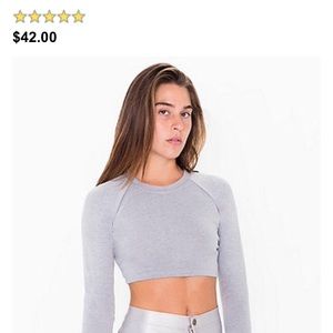 Solid Long Sleeve Ponte Crop Raglan Sweater