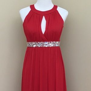 Red Halter Prom Dress Trixxi