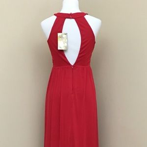 Red Halter Prom Dress Trixxi