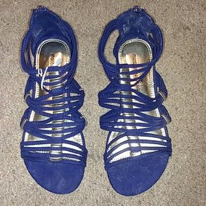 Navy strappy sandals