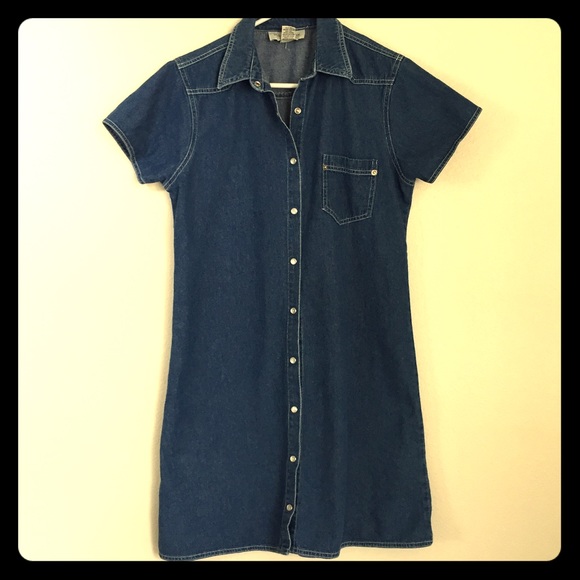 Innovation Sport denim snap button dress
