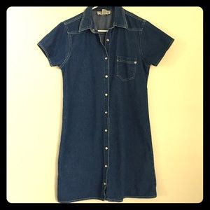 Innovation Sport denim snap button dress