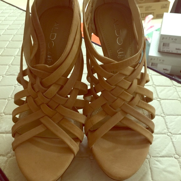 Nude suede